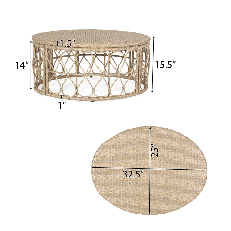 Outdoor Wicker Coffee Table - Image 7