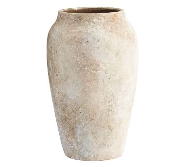 Artisan Handcrafted Terracotta Vase, Urn, Natural - Image 0