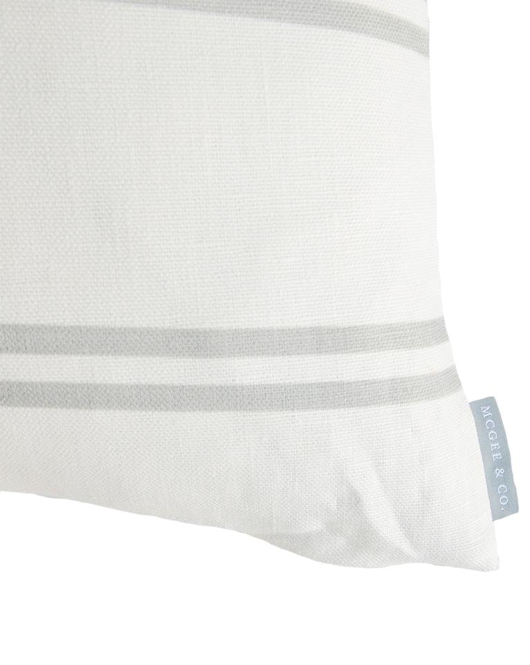 FRANKLIN GRAY STRIPE PILLOW WITHOUT INSERT, 22" x 22" - Image 3