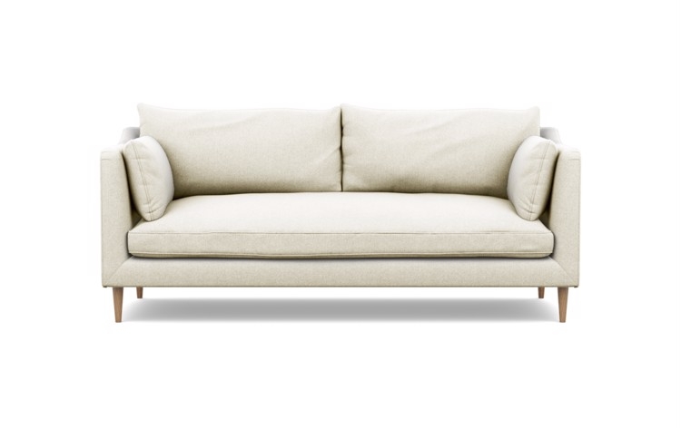 Caitlin by The Everygirl Sofa in Vanilla Fabric with natural oak legs - Image 0