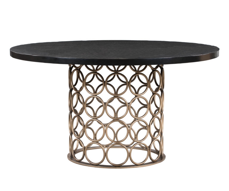 Harlow Brass Round Dining Table - Image 0