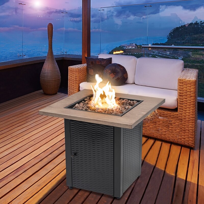 Carren Steel Propane Gas Fire Pit Table - Image 0