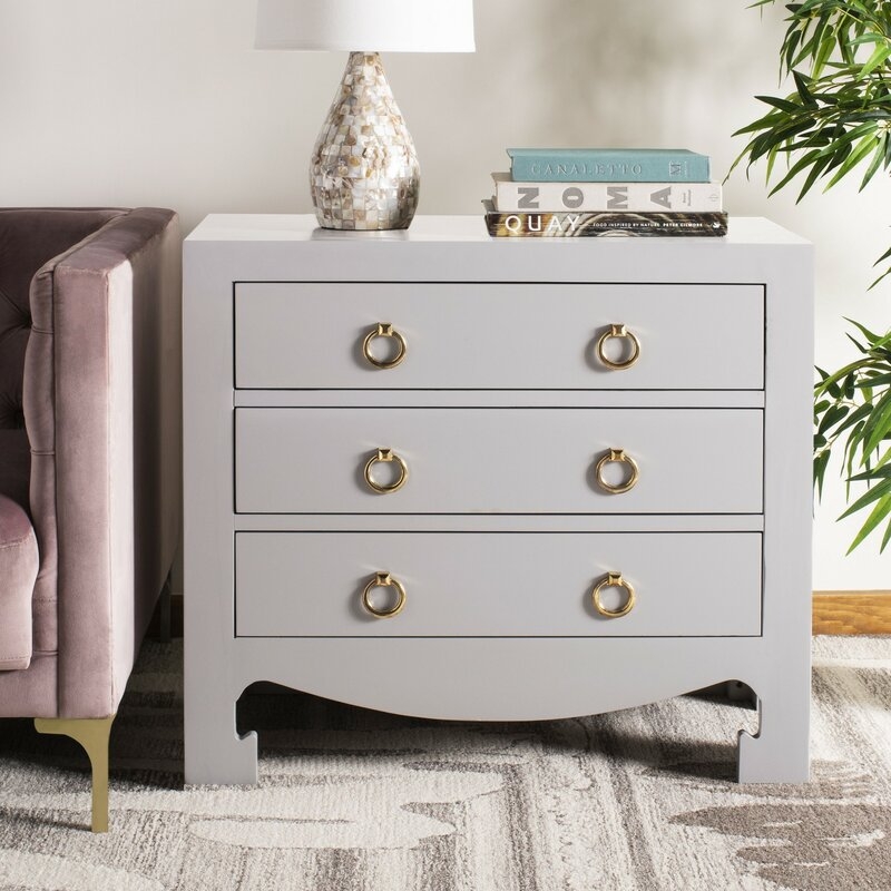 3 Drawer Bachelor's Chest / Gray - Image 1