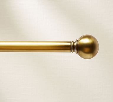 PB Standard Ball Finial, Set of 2, 1.25" diam., Brass Finish - Image 1