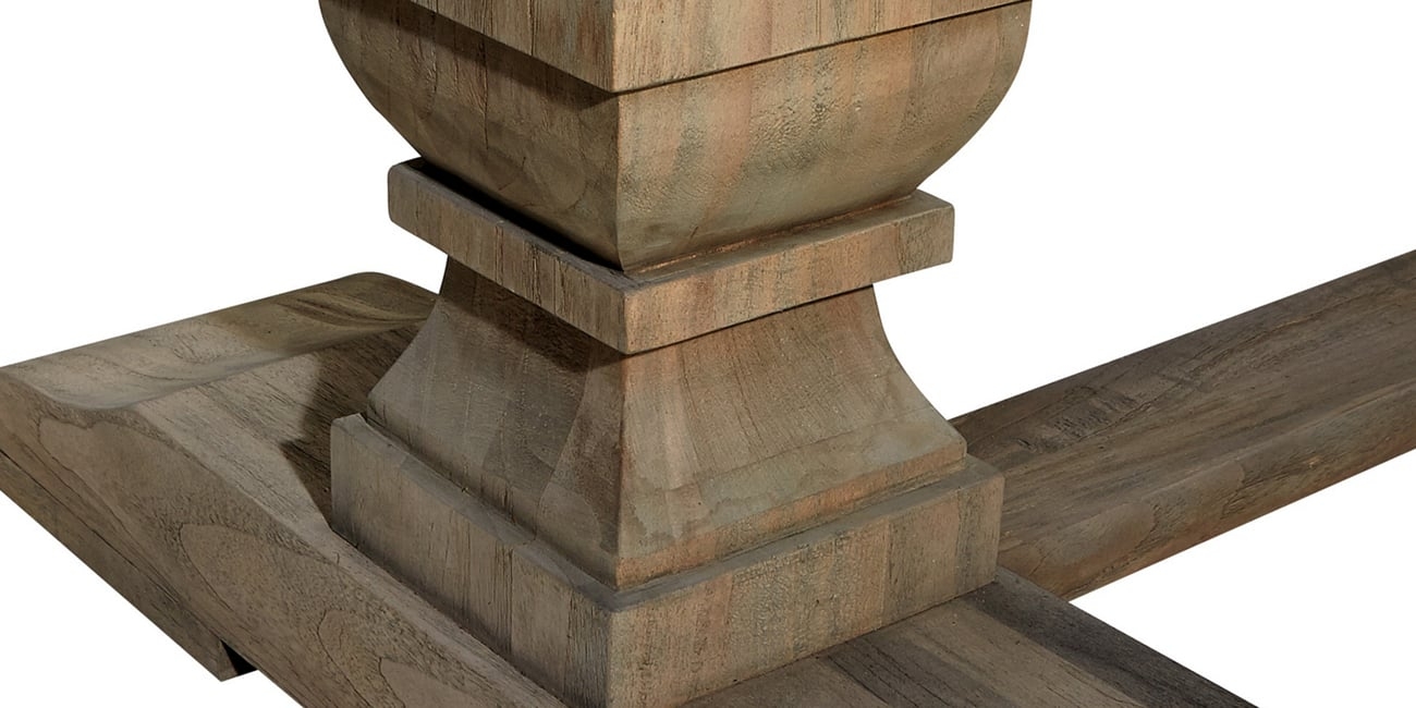 Hamptons Outdoor Dining Table in Wood White  84" - Image 2