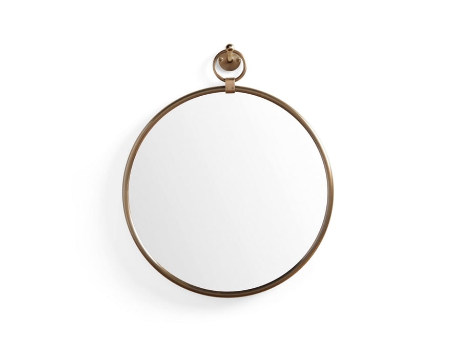 Thomas Round Wall Mirror in Metal 23" Gold - Image 0