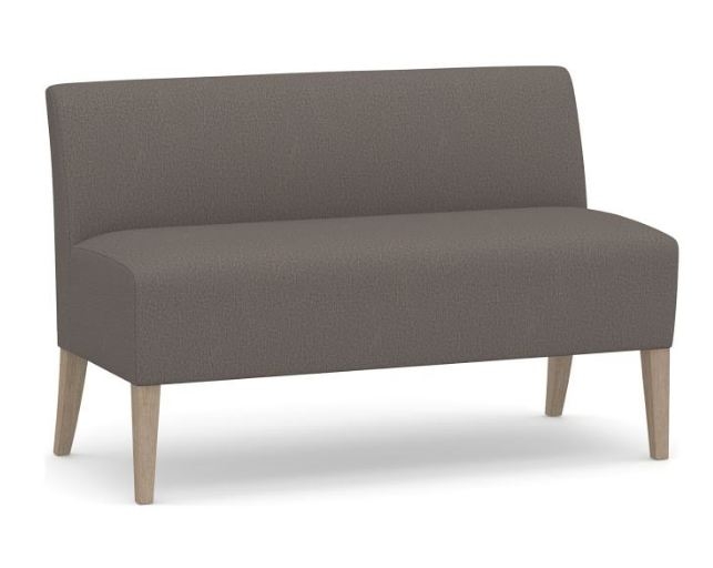 Modular Upholstered Banquette, Seadrift Leg, Performance Heathered Tweed Graphite - Image 0