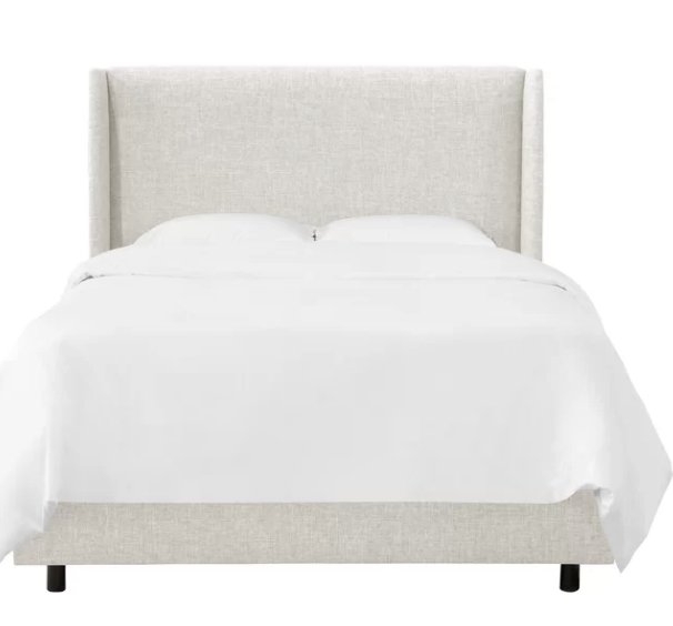 Alrai Upholstered Panel Bed - Zuma White - QUEEN - Image 0