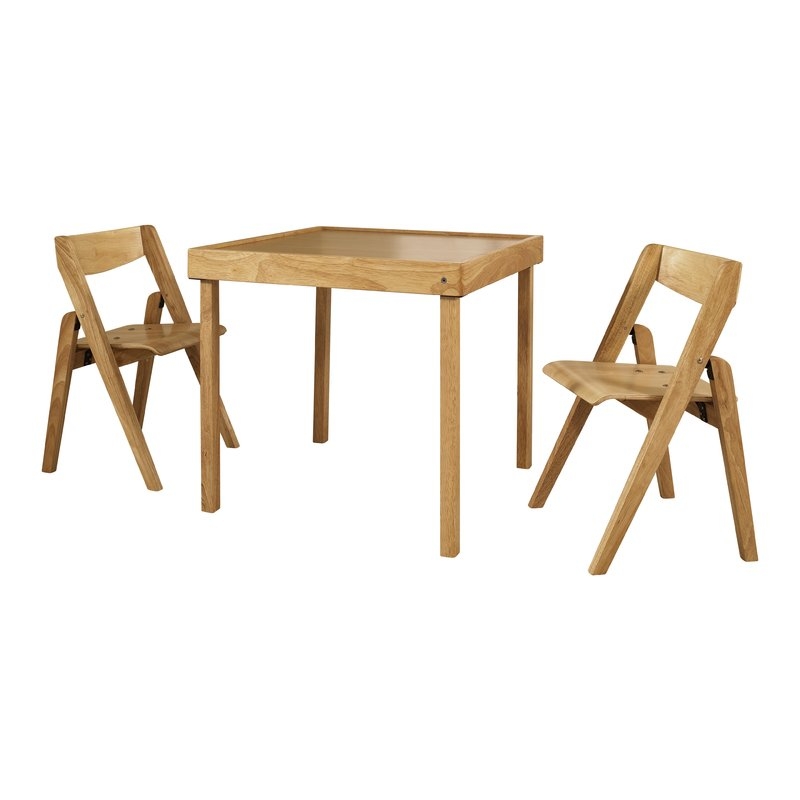 Aghacully Kids 3 Piece Square Writing Table and Chair Set - Image 0
