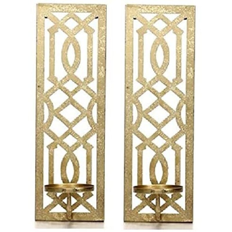 16.34" Metal Wall Sconce (Set of 2) - Image 0