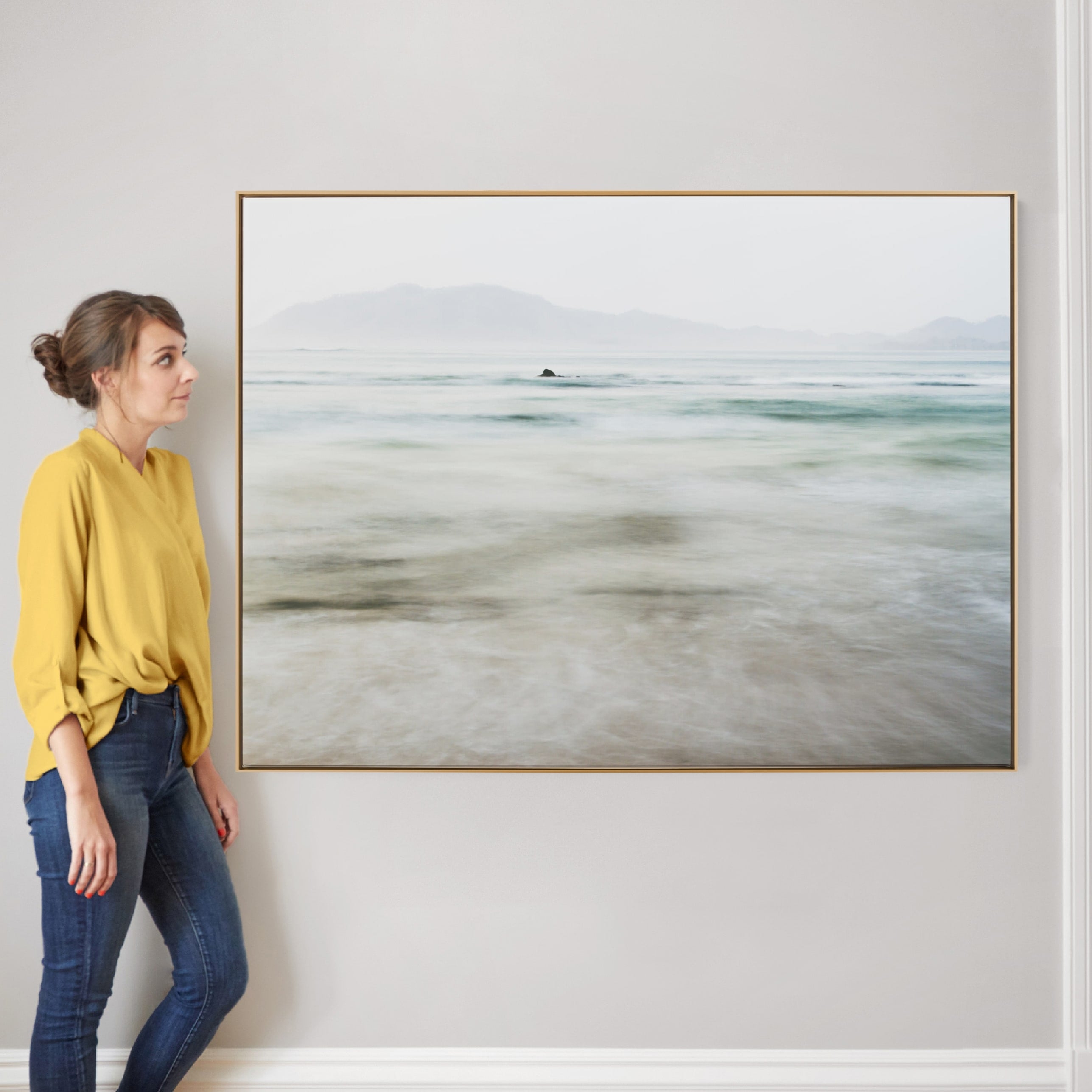 The Pacific, Canvas, Brass Canvas Frame, 54" x 40" - Image 3
