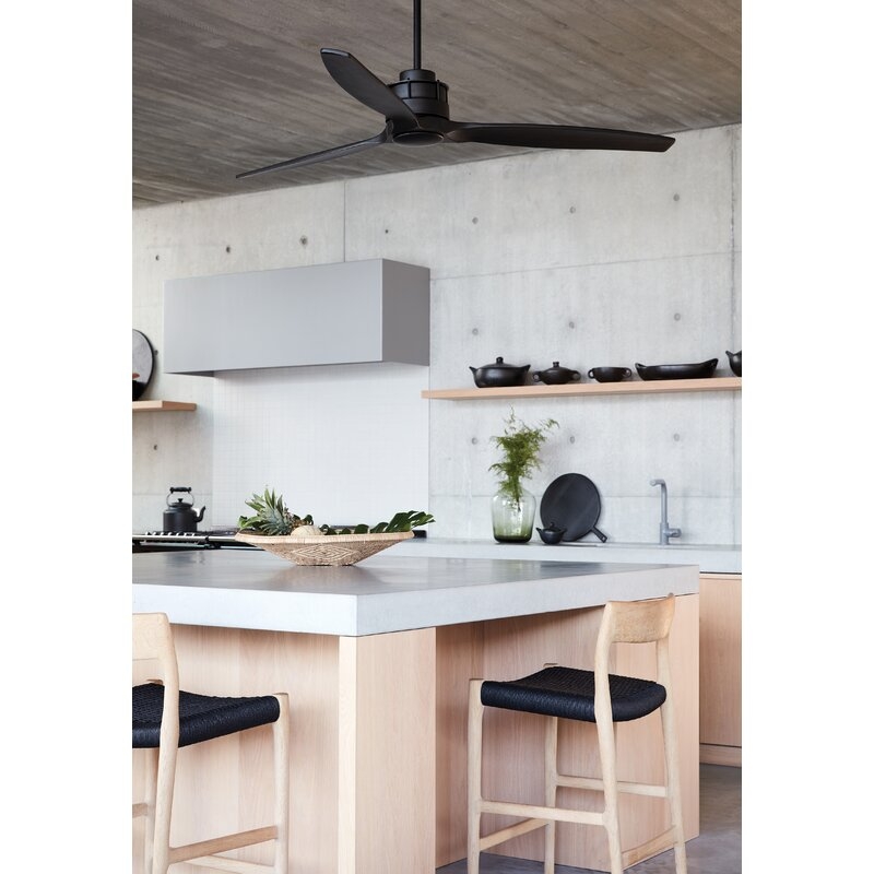 60" Adamski 3 - Blade Propeller Ceiling Fan with Remote Control - Image 1