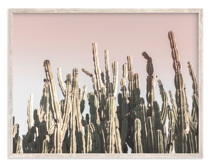 Summer Cactus - Whitewashed Herringbone Frame - Standard - Image 0