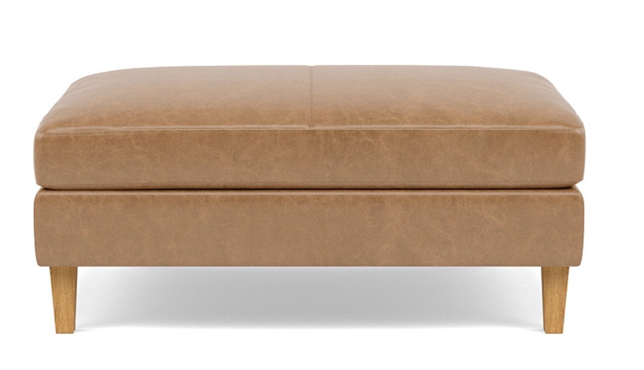 Sloan Leather Ottoman - Image 0