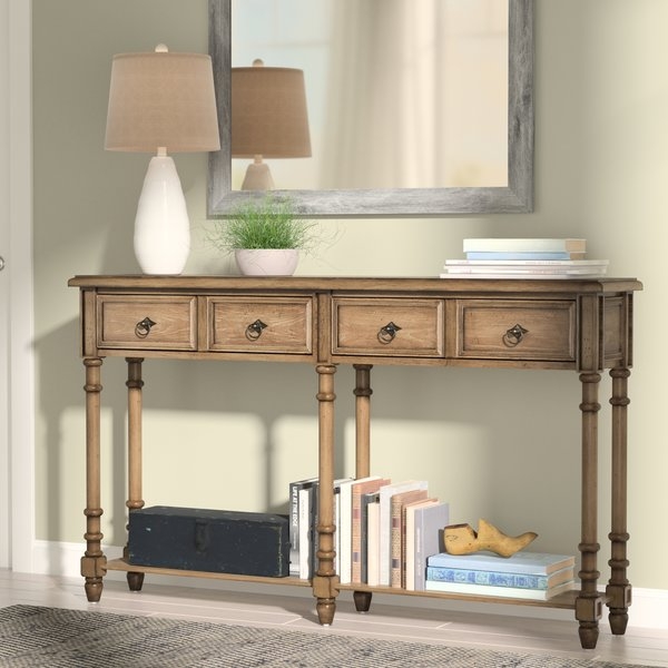 KAIDEN ANTIQUED CONSOLE TABLE - Image 0