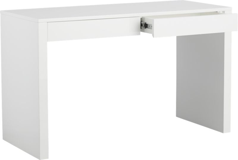 RUNWAY WHITE LACQUER DESK, Restock in Mid October, 2023. - Image 1