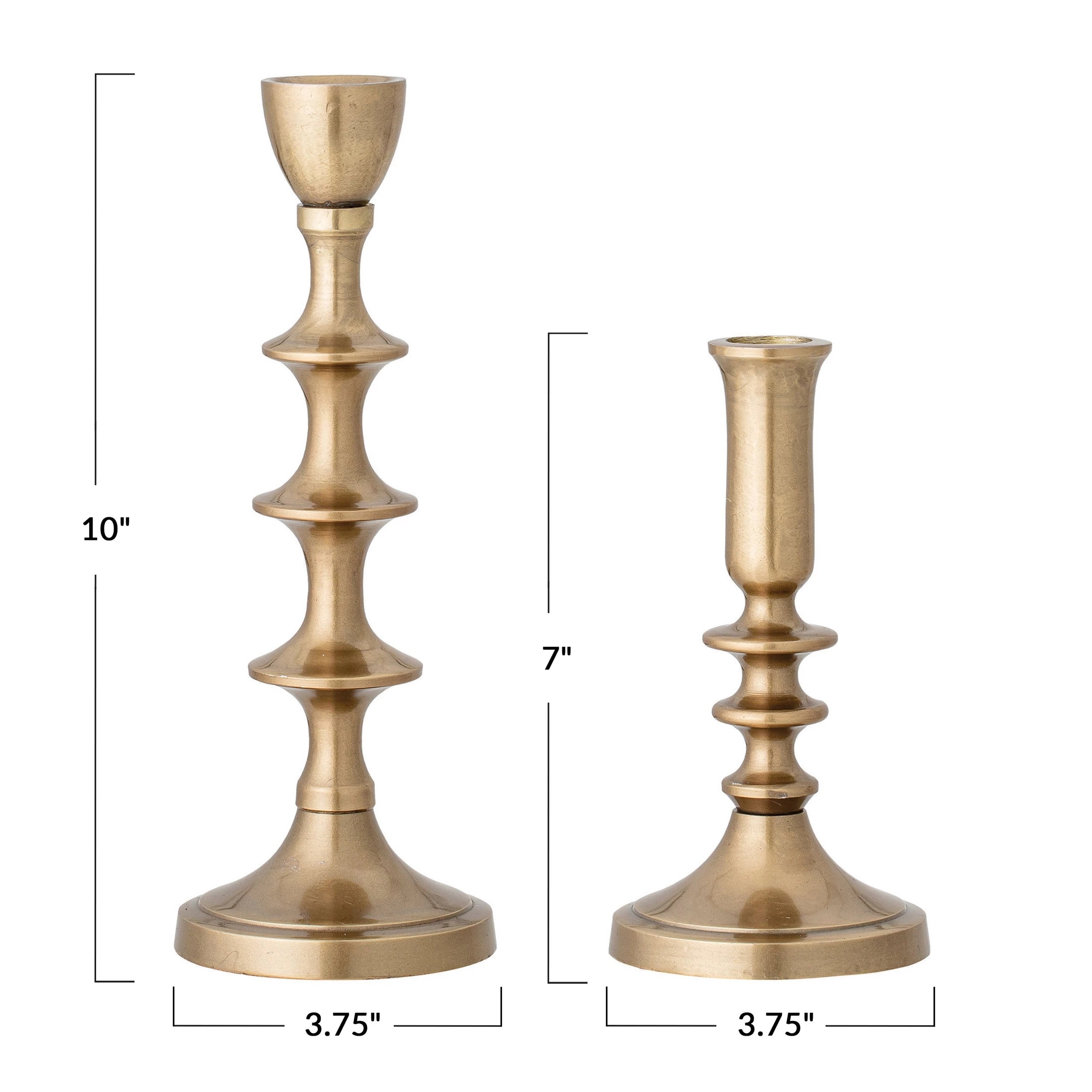 Decorative Taper Candle Holders, Gold, Set of 2 - Image 3