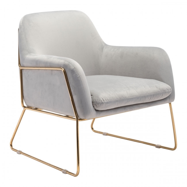 Lauryn Chair, Gray Velvet - Image 0