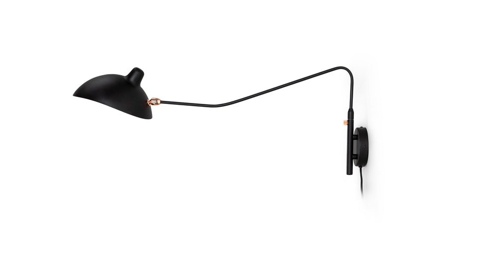 Leap Black Sconce Lamp - Image 0