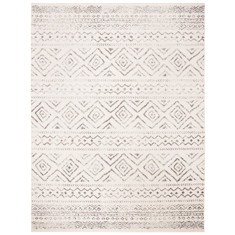 Rectangle 8' x 10' Rentschler Southwestern Ivory/Gray Area Rug - Image 0