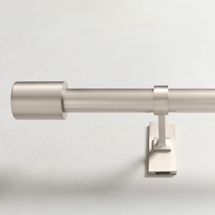 Oversized Adjustable Metal Rod - Brushed Nickel - 108"-144" - Image 0