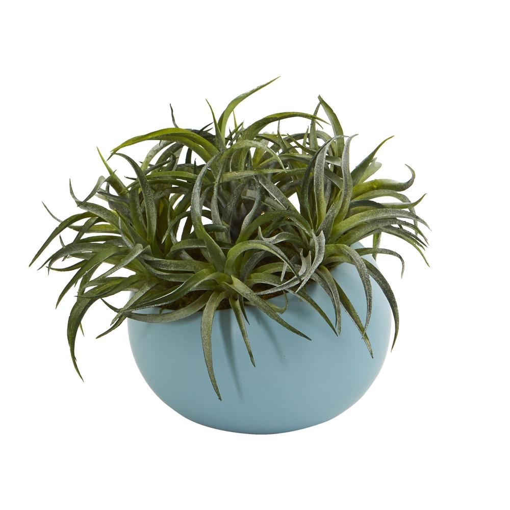 9” Succulent Artificial Plant in Blue Planter - Image 0