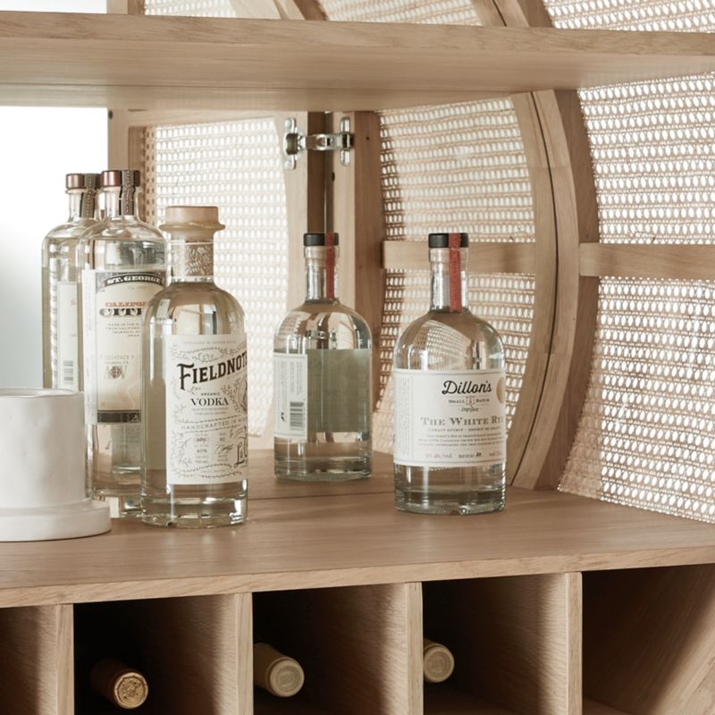 West Natural Cane Bar Cabinet - Image 5