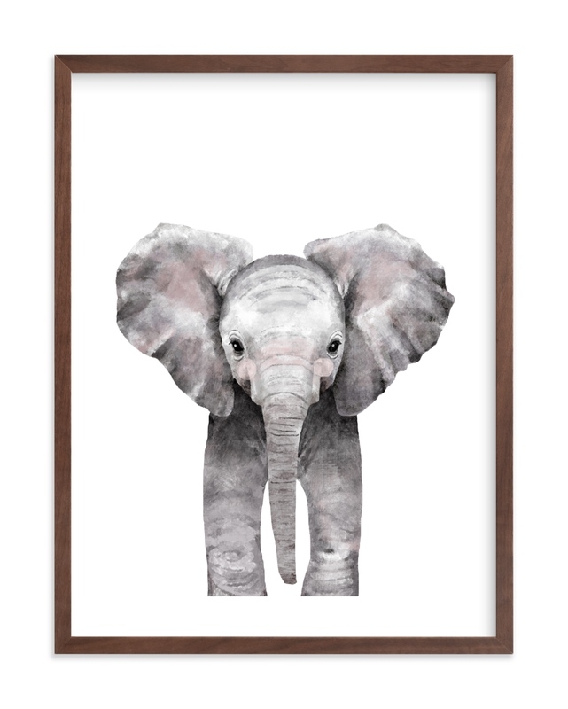 Baby Animal Elephant Open Edition Children's Art Print - Image 0