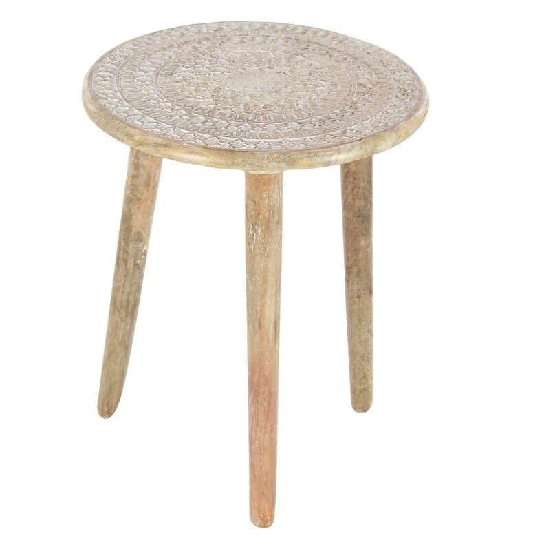 Aldina Solid Wood 3 Legs End Table - Image 3