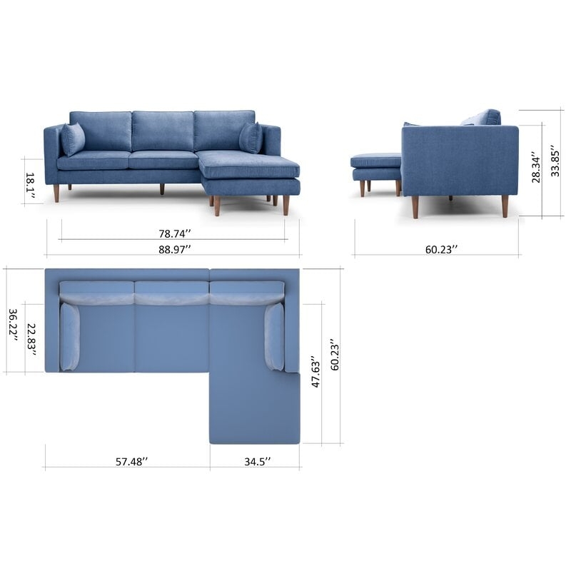 Aaron 2 - Piece Upholstered Chaise Sectional - Reversible - Image 5