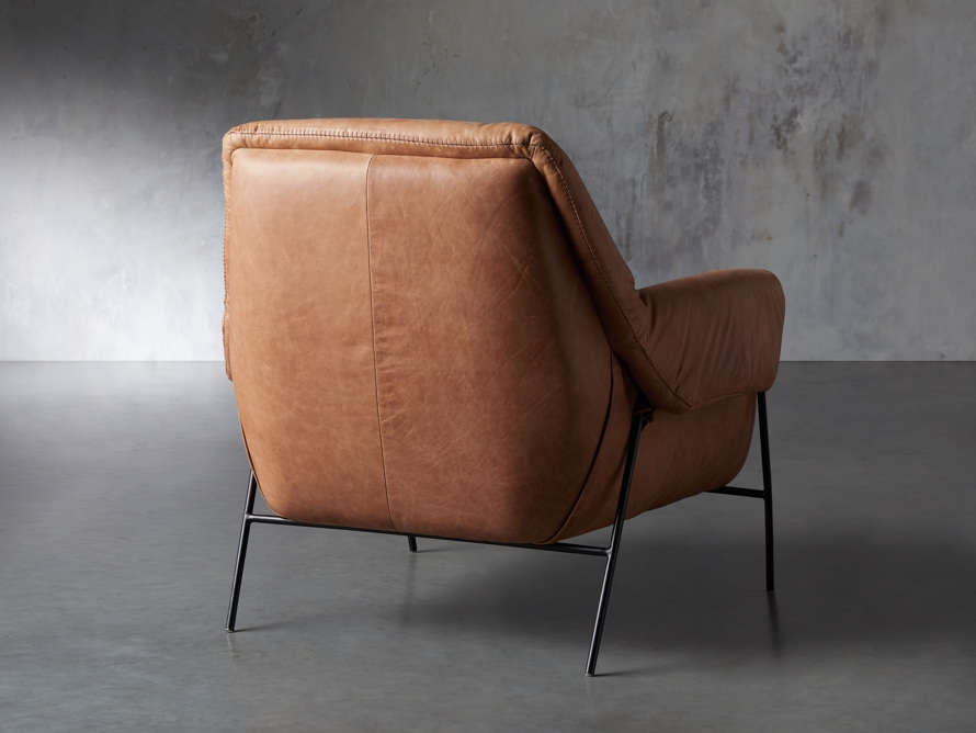Engles Leather Chair in Brown  Saddlebag Coin - Image 3