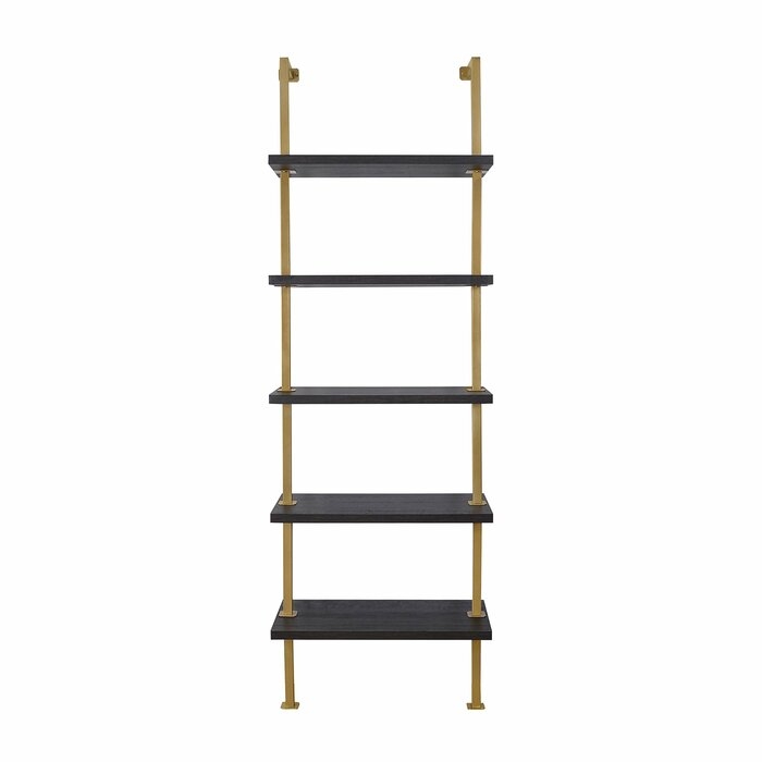 Zachary 72.5" H x 24" W Metal Ladder Bookcase - Image 0