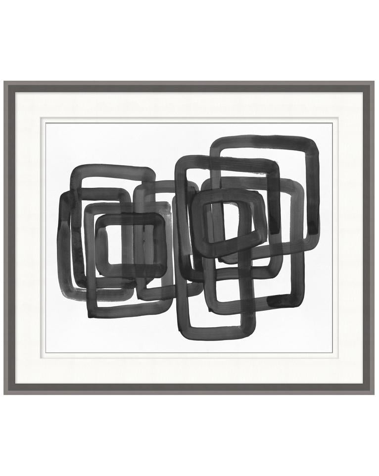 LINED ABSTRACT 1 Framed Art - Image 0