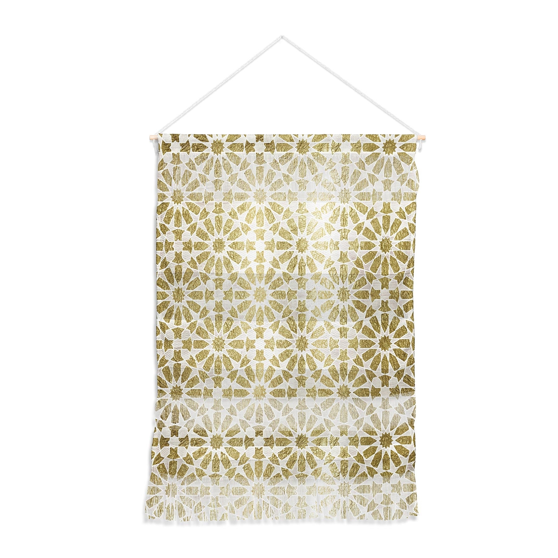 Hara Tiles Golden by Schatzi Brown - Wall Hanging Portrait Large 26" x 37" - Image 0