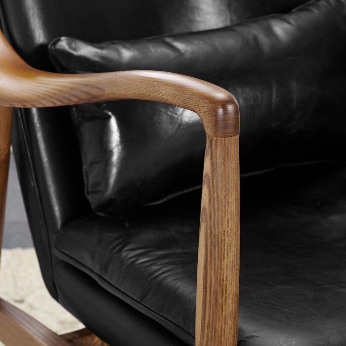 28" W Genuine Leather Armchair - Image 2