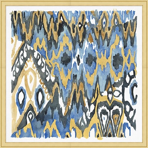 Wendover Art Group Tribal Ikat 1 - Picture Frame Painting on Paper - Image 0