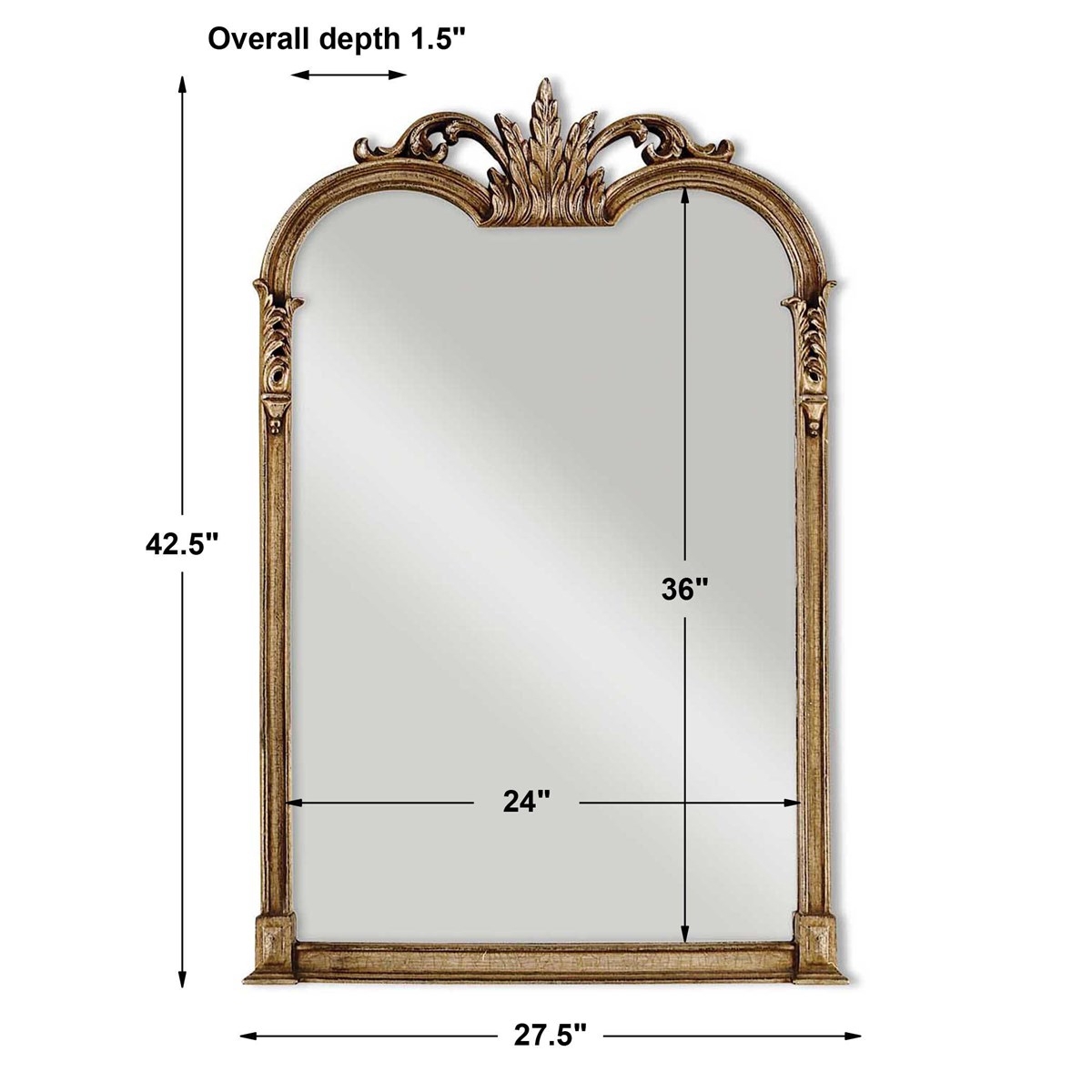 Jaqueline Mirror, Brass - Image 2