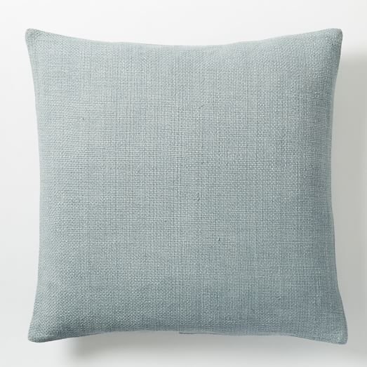 Silk Handloomed Pillow Cover, 20"x20", Moonstone - Image 1