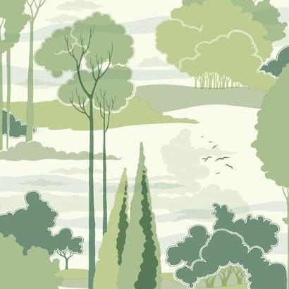 Macarthur Park Wallpaper Green - Florence Broadhurst Collection - Image 0