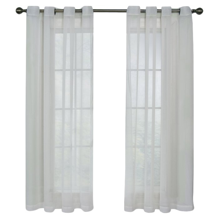 Odor Neutralizing Voile Solid Sheer Grommet Single Curtain Panel - Image 0