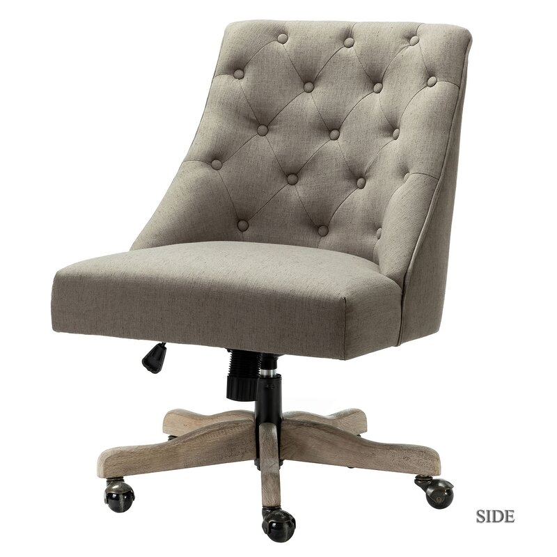 Vail Linen Task Chair / Truffle - Image 0