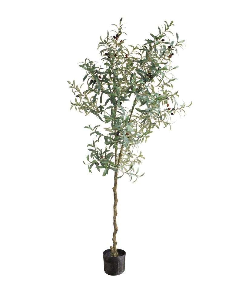 Faux Potted Olive Topiary - Image 1