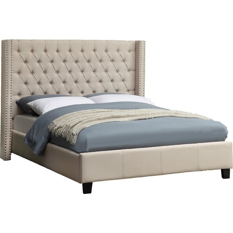 Barna Upholstered Platform Bed - Image 1