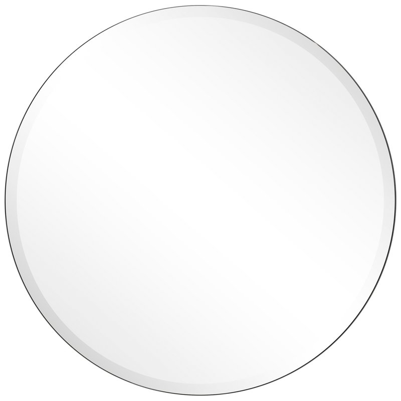 Shania Frameless Beveled Round Bathroom/Vanity Mirror - Image 1