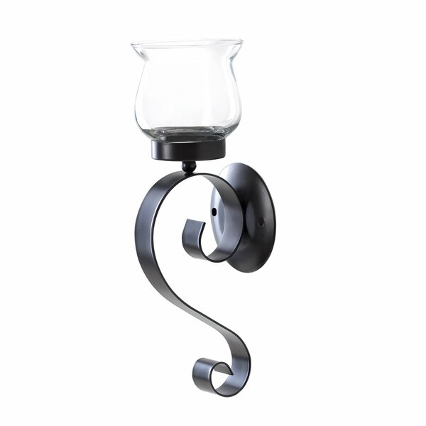 William Iron and Glass Wall Sconce - Image 0