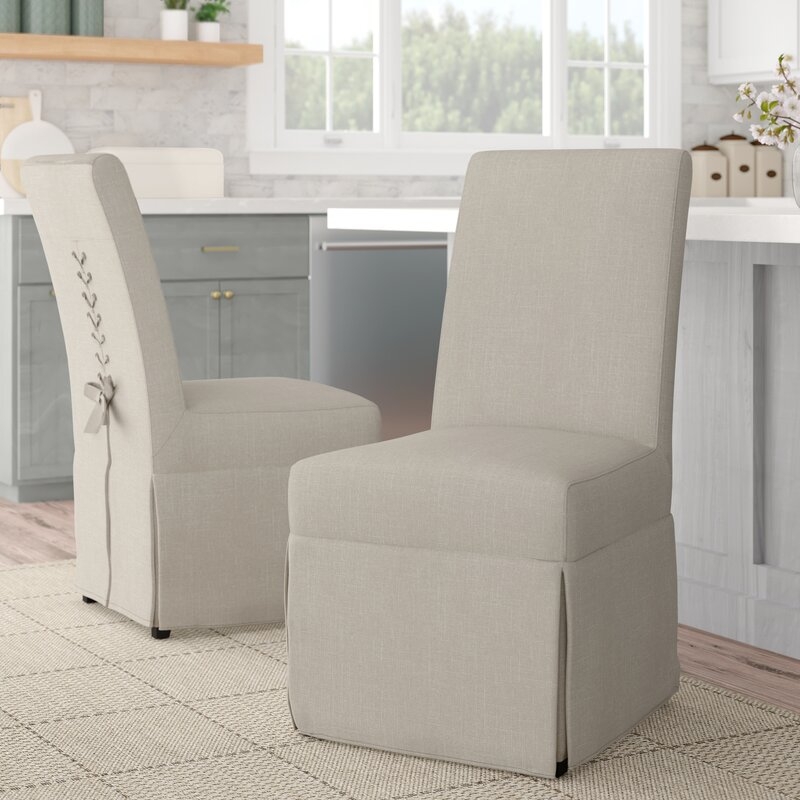 Brigitta Upholstered Solid Wood Parsons Chair - Image 0