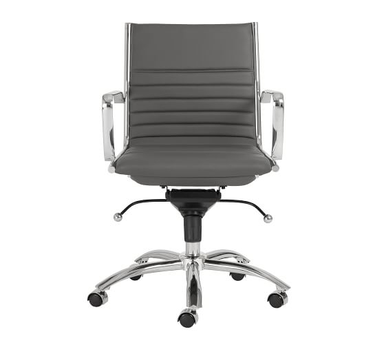 Fowler Low Back Desk Chair, Gray - Image 0