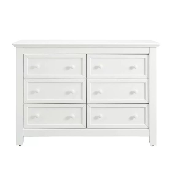 Plympton 6 Drawer Double Dresser - white - Image 0