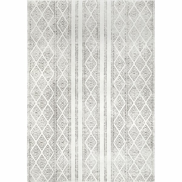 Warleigh Geometric Gray Area Rug - Image 0