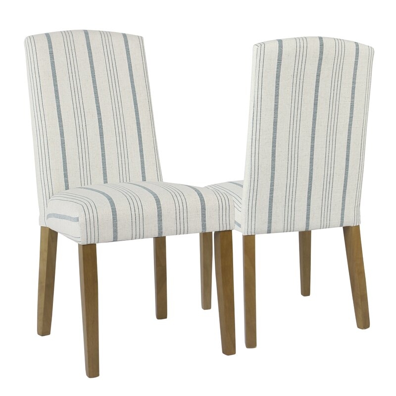 Bob Stripe Upholstered Dining Chair (set of 2) - Image 1